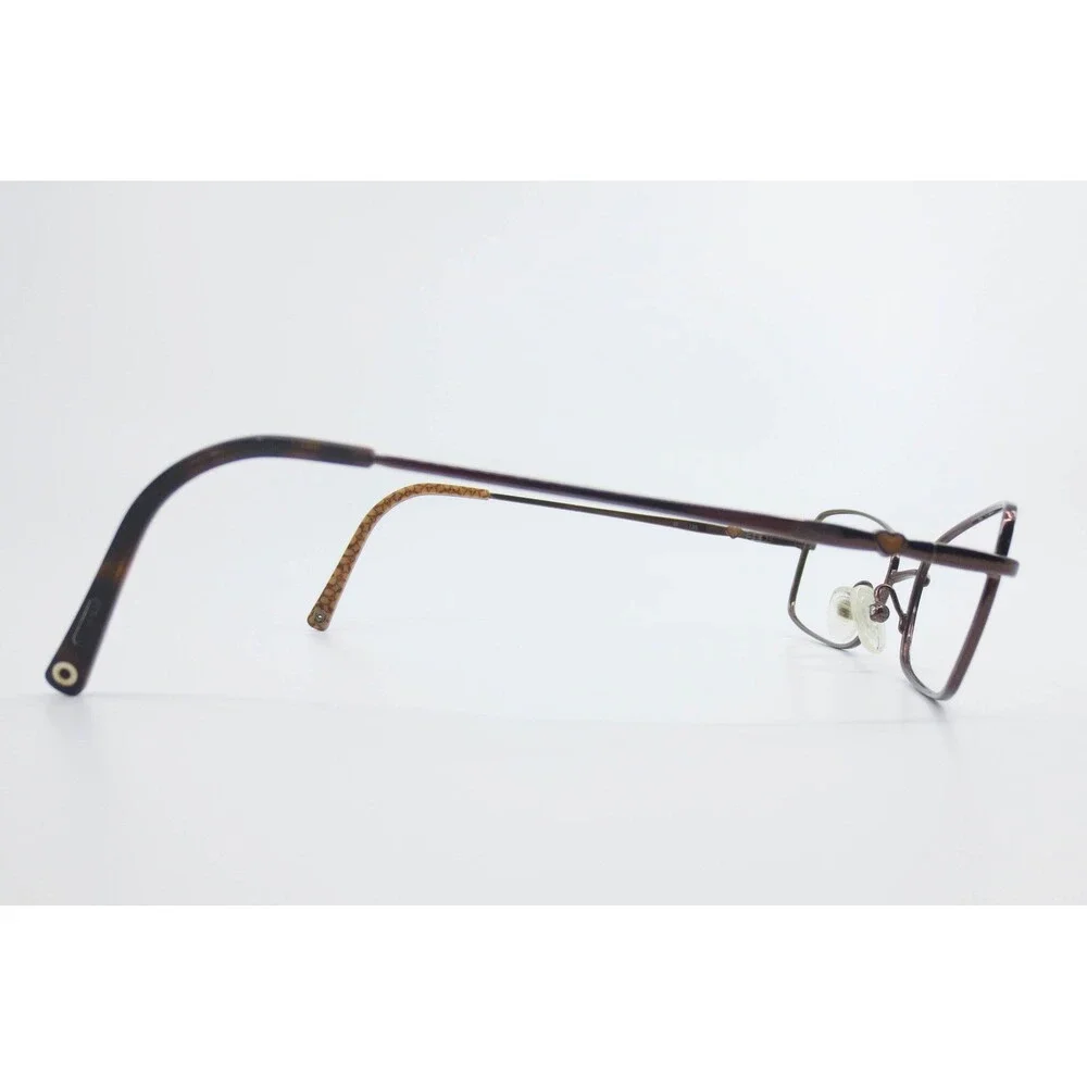 Coach Selma 121 TAN Rectangular Brown Metal Eyeglasses Frames 51-18-135 Heart